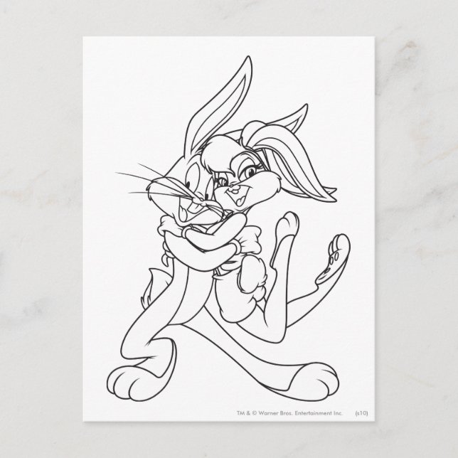 Carte Postale BUGS BUNNY™ et Lola Bunny (Devant)