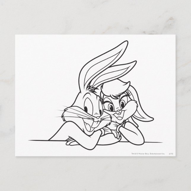 Carte Postale BUGS BUNNY™ et Lola Bunny 3 (Devant)