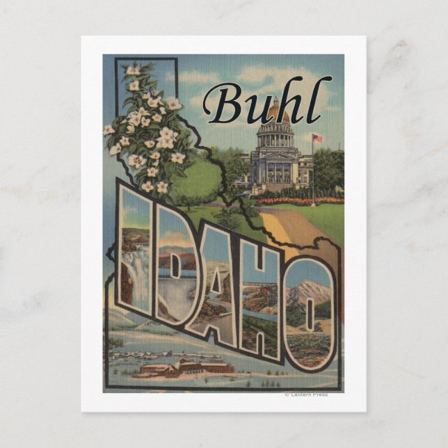 Carte Postale Buhl, IdahoGrandes lettres ScènesBuhl, ID (Devant)