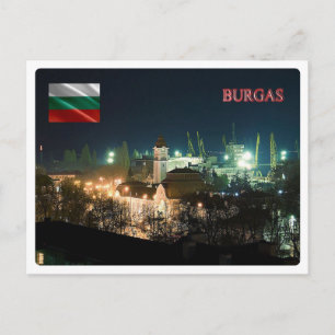 Carte Postale Bulgaria - Burgas by Night -