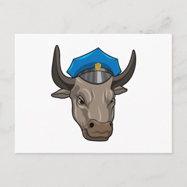 Carte Postale Bull agent de police Police (Devant)
