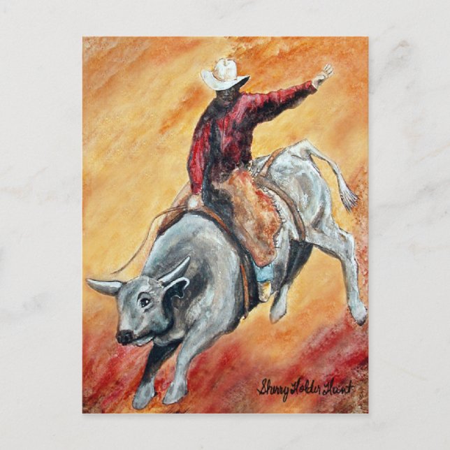 Carte postale Bull et Rider (Devant)