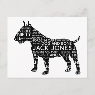 Carte Postale Bull Terrier London Slang Cockney