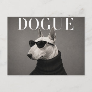Carte Postale Bull Terrier Luxe Éditorial de Mode