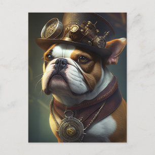 Carte Postale Bulldog Steampunk