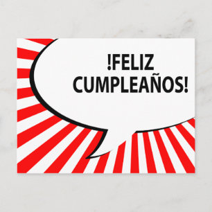 Carte Postale bulle comique de feliz cumpleanos