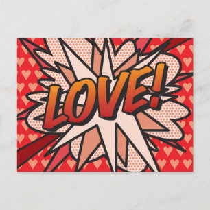 Carte Postale BULLE DE PAROLE Amusante Rétro AIMEZ Votre Message