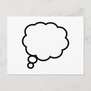 Carte Postale Bulle de pensée