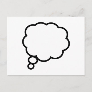 Carte Postale Bulle de pensée