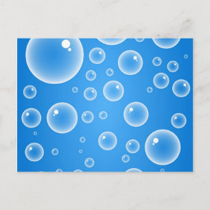 Carte Postale Bulles bleues