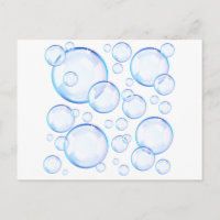 Bulles de savon bleues transparentes