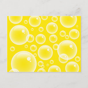 Carte Postale Bulles jaunes