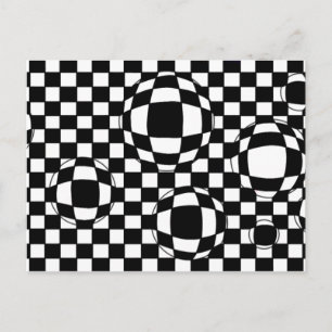 Carte postale Bulles noires et blanches