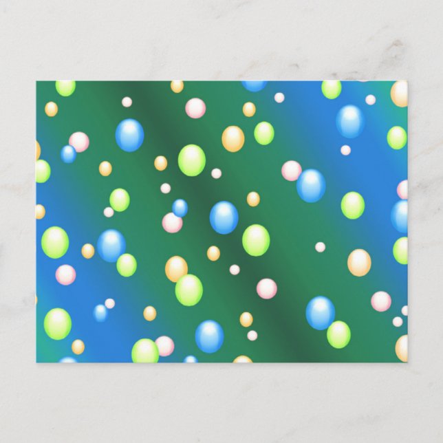 Carte Postale Bulles pluvieuses (Devant)