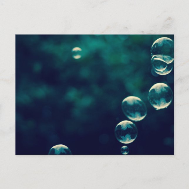 Carte Postale Bulles soufflantes Photographie Abstraite (Devant)