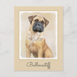Carte Postale Bullmastiff Peinture - Joli chien d'origine art