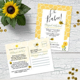 Carte Postale Bumble Abee Bumble Budget Baby shower