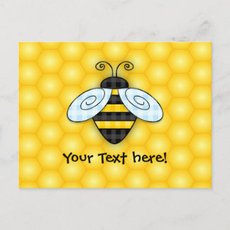 Carte Postale Bumblebee et Icône Honeycomb