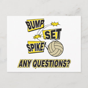 Carte Postale Bump Set Spike Volleyball cadeau