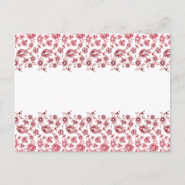 Carte Postale Bunches de fleurs roses (Devant)