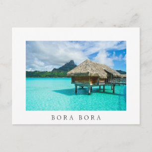 Carte Postale Bungalow Tropical Bora Bora au-dessus de l'eau dan