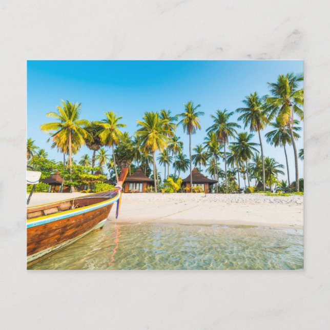 Carte Postale Bungalows sur la plage | Ko Mook, Thaïlande (Devant)