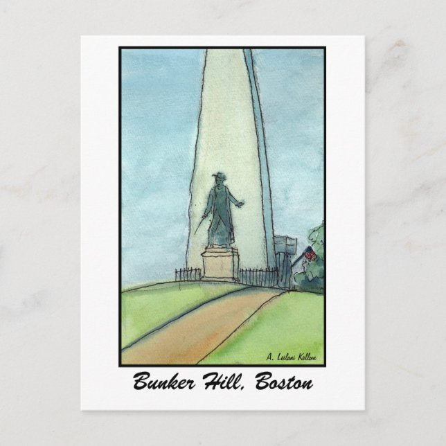 Carte Postale Bunker Hill Monument, Boston MA (Devant)