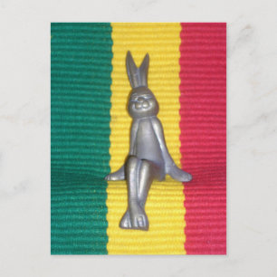Carte Postale Bunny à Rasta Couleurs : Une touche de Super