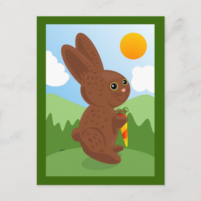 Carte postale Bunny au chocolat (Devant)