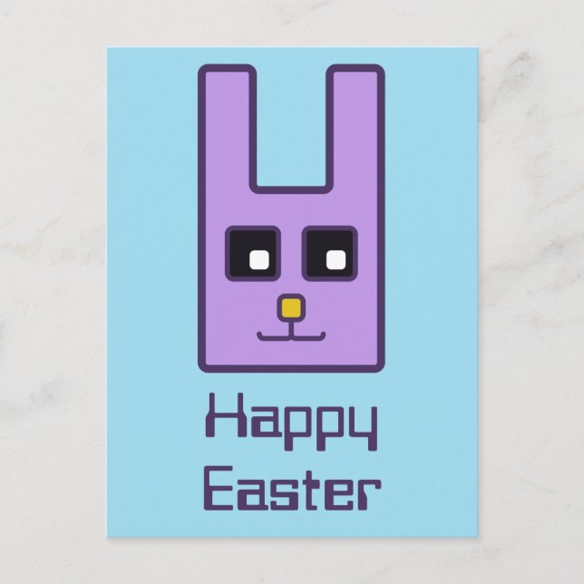 Carte postale Bunny de Pâques carré (Devant)