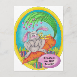 Carte Postale Bunny Mots-couleurs