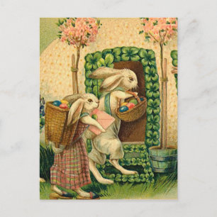 Carte postale Bunny Pâques vintage