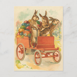 Carte postale Bunny Pâques vintage