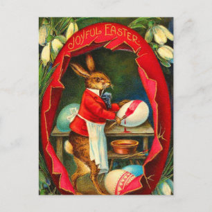 Carte postale Bunny Pâques vintage
