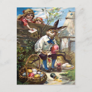 Carte postale Bunny Pâques vintage