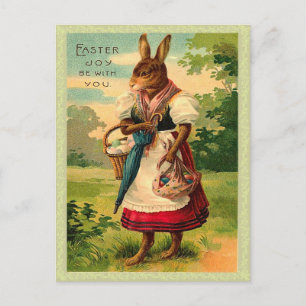 Carte postale Bunny Pâques vintage