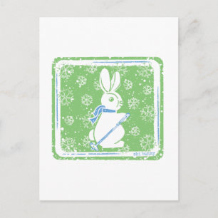 Carte Postale Bunny Ski