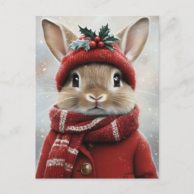 Carte Postale Bunny Winter (Devant)