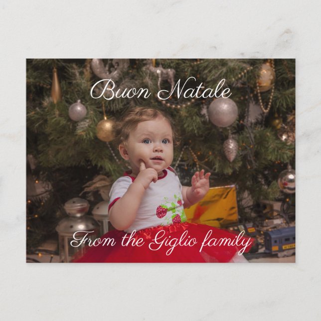 Carte Postale Buon natale | votre photo (Devant)