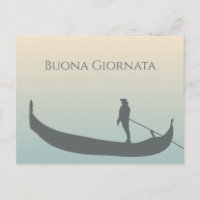 Buona Giornata Gondola italienne au coucher du sol