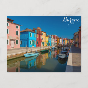 Carte Postale Burano Italie Maisons colorées sur le Canal