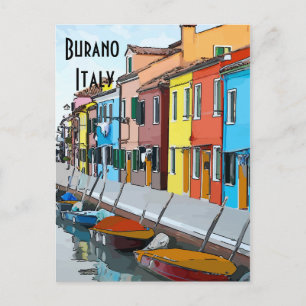 Carte Postale Burano, Italie, modifier le texte