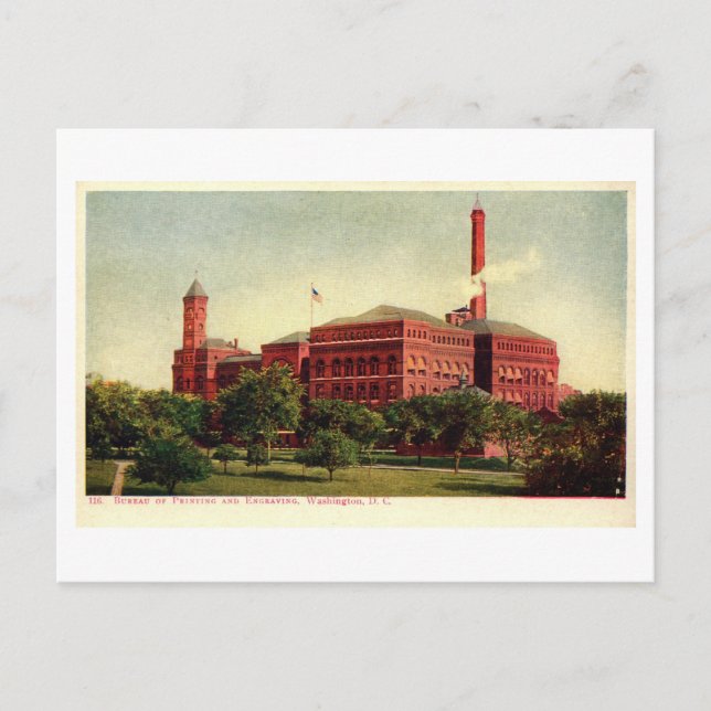 Carte Postale Bureau of Engraving & Printing, Washington DC (Devant)