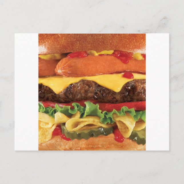 Carte Postale burger (Devant)