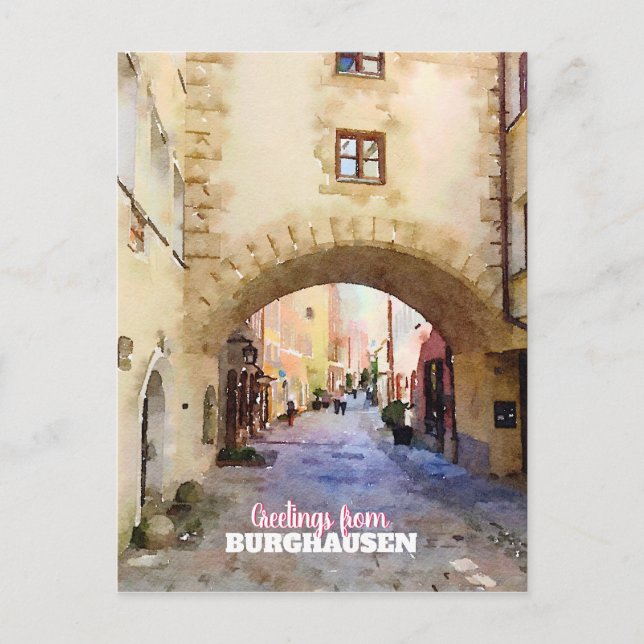 Carte Postale Burghausen en Bavière (Devant)
