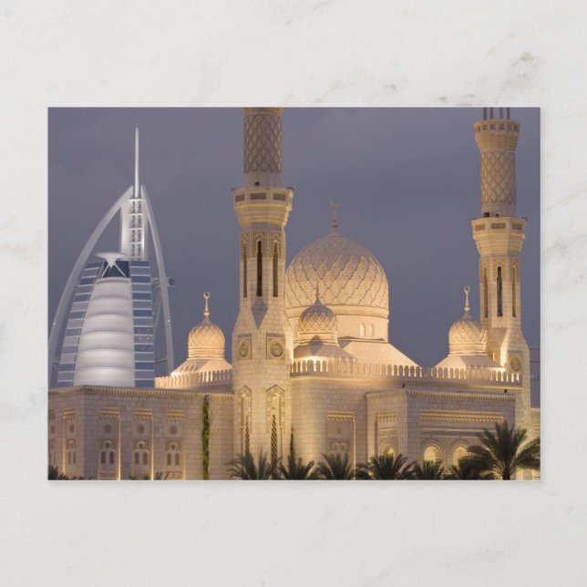 Carte Postale Burj al Arab | Mosquée du soir Dubaï (Devant)