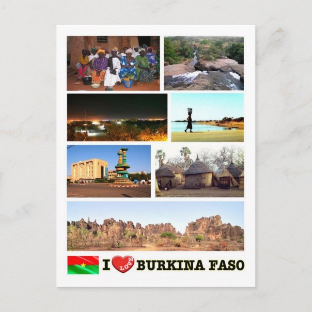 Carte Postale Burkina Faso - I Love - (Devant)