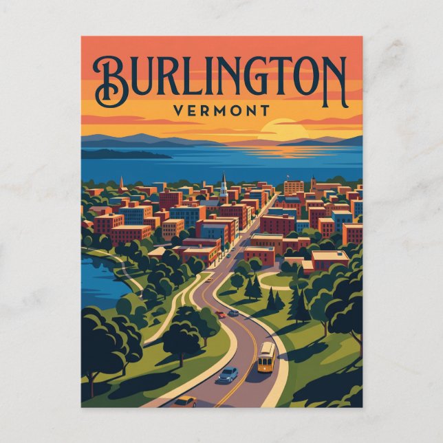 Carte Postale Burlington États-Unis (Devant)
