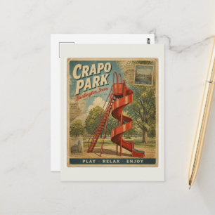 Carte Postale Burlington, Iowa Crapo Park Jouez Détendez-vous Ré