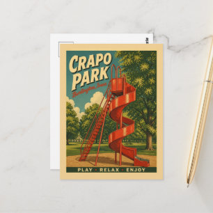 Carte Postale Burlington, Iowa Crapo Park Jouez Détendez-vous Ré